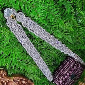 NEW!!! | Handmade | 40" | Braided | Crystal | Rhinestone | Purse | Strap